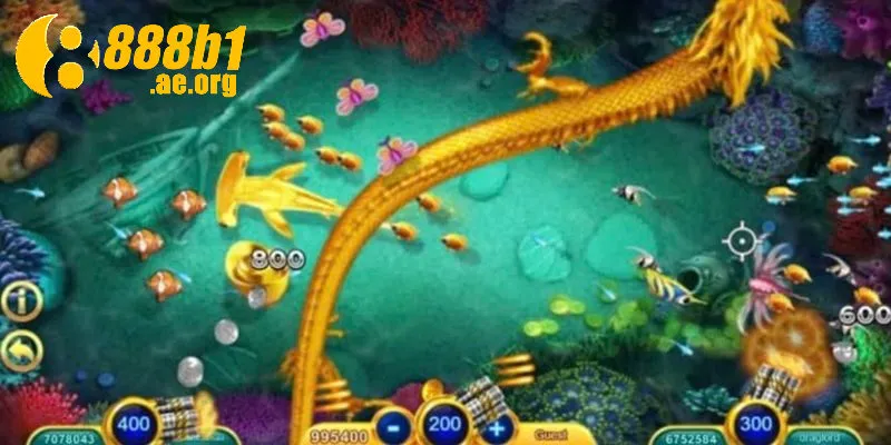 Trận chiến với boss Rồng Vàng trong Bắn Cá Rồng 888b